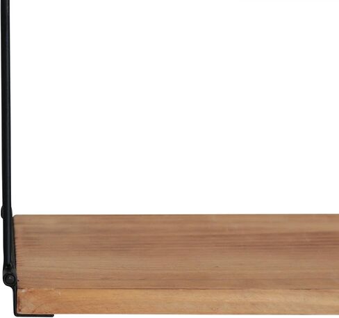 رف حائط من ستراتون هوم ديكور مكون من 3 طبقات من المعدن والخشب، كبير جدًا، أسود in Kuwait