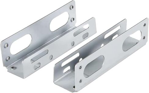 2PCS Silver HDD Drive Adapter Hard Drive Metal Mounting Bracket Adapter Hard Drive Bay Metal Mounting Bracket Adapter with 12 Supporting Screws in Saudi Arabia