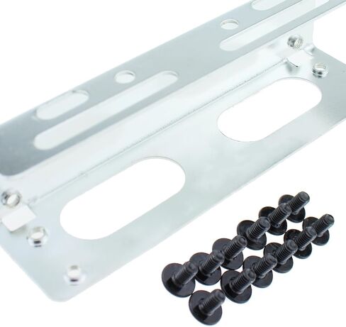 2PCS Silver HDD Drive Adapter Hard Drive Metal Mounting Bracket Adapter Hard Drive Bay Metal Mounting Bracket Adapter with 12 Supporting Screws in Saudi Arabia