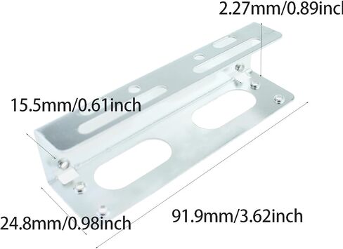 2PCS Silver HDD Drive Adapter Hard Drive Metal Mounting Bracket Adapter Hard Drive Bay Metal Mounting Bracket Adapter with 12 Supporting Screws in Saudi Arabia