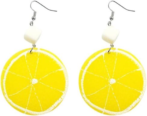 Lovely Fruit Earrings Cute Lemon Lime Orange Dangle Drop Earrings Acrylic Fun Earrings Summer Earrings Jewelry for Teen Girls Women in Saudi Arabia