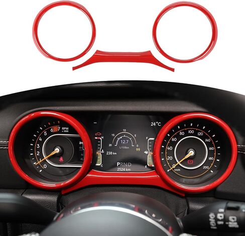 RT-TCZ for Jeep JL Dashboard Instrument Panel Trim Ring Cover for Jeep Wrangler JL JLU Gladiator JT 2018-2023 Red Interior Accessories 3pcs in Saudi Arabia