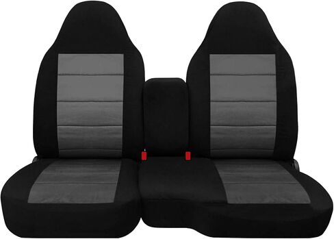 غطاء مقعد أمامي منفصل من SAPUBK مع مسند ذراع/وحدة تحكم بديلة لـ 2004-2012 Chevy Colorado/GMC Canyon Pickup (60/40) in Saudi Arabia