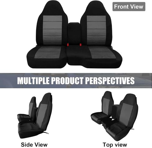 غطاء مقعد أمامي منفصل من SAPUBK مع مسند ذراع/وحدة تحكم بديلة لـ 2004-2012 Chevy Colorado/GMC Canyon Pickup (60/40) in Saudi Arabia