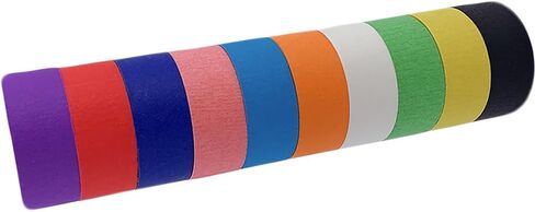 10 قطع شريط لاصق ملون، شريط رسامين بعرض 2.54 سم، شريط ورقي 14 ياردة، شريط لاصق، لفافات شريط ملونة، شريط طلاء جاف، شريط واشي ملون للحرف اليدوية، ملصقات، ديكور منزلي، ديكور منزلي in Kuwait