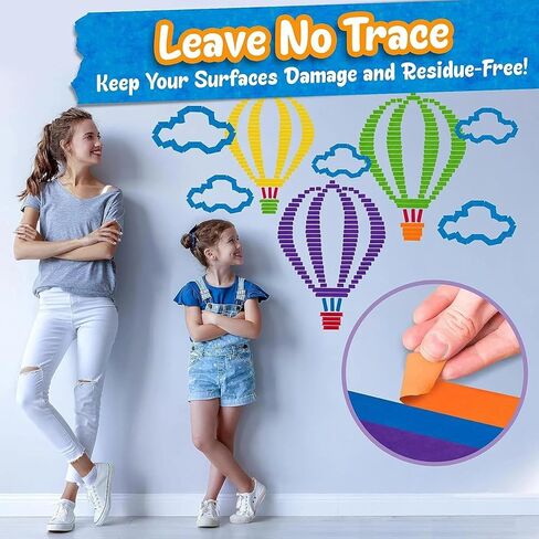 10 قطع شريط لاصق ملون، شريط رسامين بعرض 2.54 سم، شريط ورقي 14 ياردة، شريط لاصق، لفافات شريط ملونة، شريط طلاء جاف، شريط واشي ملون للحرف اليدوية، ملصقات، ديكور منزلي، ديكور منزلي in Kuwait