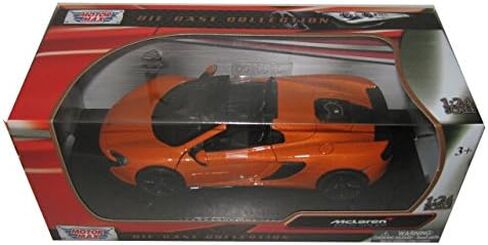 تعرض المقتنيات سيارة ماكلارين 650S سبايدر المكشوفة بمقياس 1/24، باللون البرتقالي in Kuwait