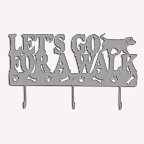 رف جداري لحامل المقود من DEI، Let's Go a Walk (فضي) in Saudi Arabia