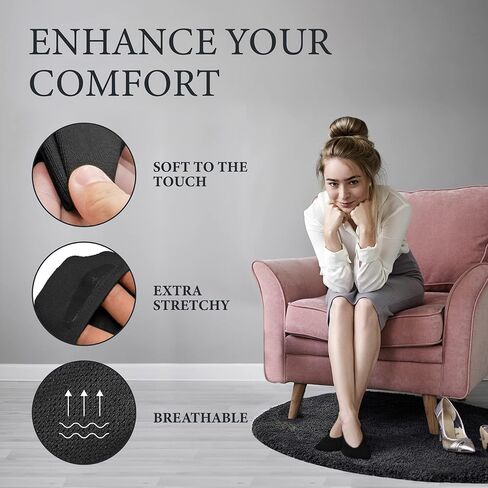 Eedor No Show Socks Womens - Non Slip Low Cut Ankle - Invisible Liner Socks for Casual & Formal Wear - Soft & Stretchable in Saudi Arabia