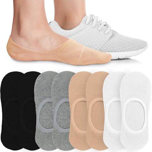 Eedor No Show Socks Womens - Non Slip Low Cut Ankle - Invisible Liner Socks for Casual & Formal Wear - Soft & Stretchable in Saudi Arabia