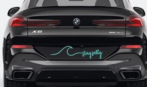 Stay Salty - (5 X 2 - أبيض) - ملصق من الفينيل - للزجاج الأمامي، والنوافذ، والمصدات، وأجهزة الكمبيوتر المحمول، والهواتف in Kuwait