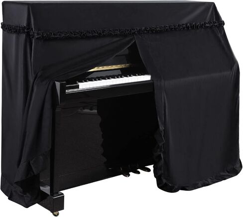 Upright Piano Cover Velvet Full Piano Cover Piano Dust Cover Fits Standard Sized Upright Pianos (velvet black） in Saudi Arabia