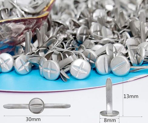 8 مللي متر 1/3 "200 قطعة مختلطة على شكل متقاطع وفي الخط شكل دائري معدني براد ورق قفل سكرابوكينغ بطاقة صنع الفن الحرفية برادس in Kuwait