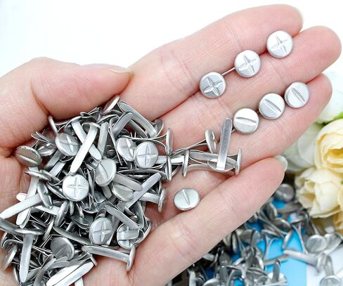 8 مللي متر 1/3 "200 قطعة مختلطة على شكل متقاطع وفي الخط شكل دائري معدني براد ورق قفل سكرابوكينغ بطاقة صنع الفن الحرفية برادس in Kuwait