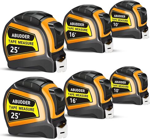 مجموعة شريط قياس، 3 أشرطة قياس (10 بوصات و16 بوصة و25 بوصة)، شريط قياس سهل القراءة قابل للسحب بكسور 1/8، شريط قياس in Kuwait