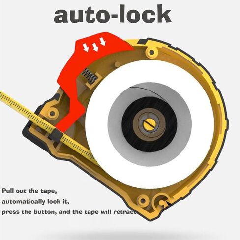 مجموعة شريط قياس، 3 أشرطة قياس (10 بوصات و16 بوصة و25 بوصة)، شريط قياس سهل القراءة قابل للسحب بكسور 1/8، شريط قياس in Kuwait