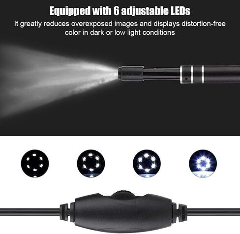 منظار داخلي للهاتف المحمول باللون الأسود، ملعقة أذن مرئية للكاميرا، صماخ سمعي لأجهزة الكمبيوتر التي تعمل بنظام Windows/لأجهزة Android من النوع C in Kuwait