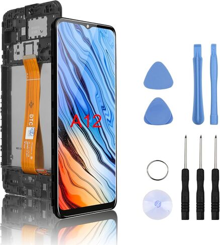 Yodoit for Samsung Galaxy A12 Screen Replacement Kit LCD SM-A125F, SM-A125M, SM-A125N Digitizer Display Assembly 6.5" Touch Screen Glass with Frame in Kuwait