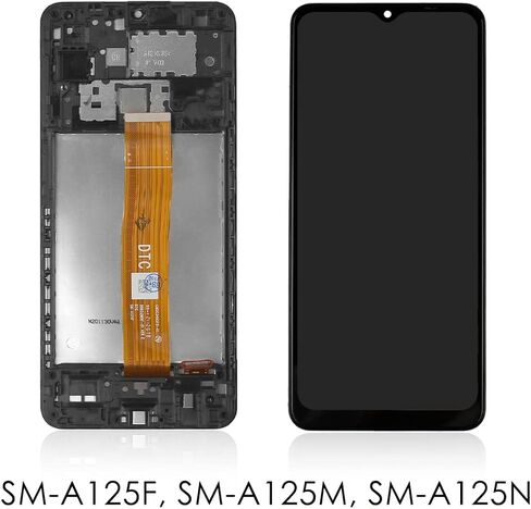 Yodoit for Samsung Galaxy A12 Screen Replacement Kit LCD SM-A125F, SM-A125M, SM-A125N Digitizer Display Assembly 6.5" Touch Screen Glass with Frame in Kuwait