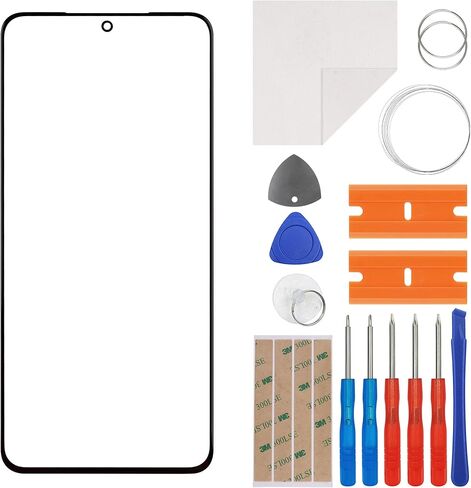 استبدال عدسة الشاشة الخارجية الزجاجية الأمامية متوافق مع هاتف Samsung Galaxy S21 5G SM-G991U مقاس 6.2 بوصة مع أدوات (بدون شاشة ومحول رقمي يعمل باللمس) in Saudi Arabia