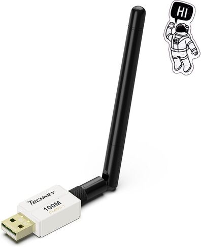 Long Range Bluetooth Adapter for Desktop PC,Techkey 5.3+EDR V30 USB Bluetooth Adapter,Class 1 Wireless Bluetooth Dongle Bluetooth Receiver Support Windows11/10/8.1-Ash White in Saudi Arabia