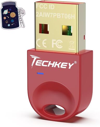 USB Bluetooth Adapter 5.3 for Desktop PC, Really Plug & Play Mini Bluetooth V15 EDR Dongle Receiver & Transmitter for Laptop Computer Bluetooth Windows 11/10/8.1-Fire Engine red in Saudi Arabia