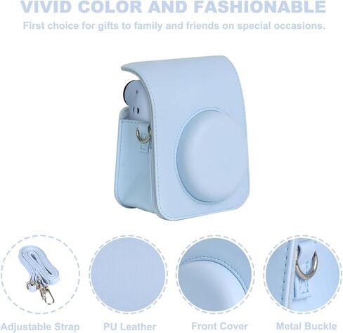 مجموعة ملحقات صغيرة 11 في 1 فورية مكونة من 12 كاميرا Fujifilm Instax Mini 12 مع حافظة كاميرا + ألبوم صور + ملصق DIY + إطار معلق على الحائط + إطار طاولة كبير (زهري وردي) in Kuwait