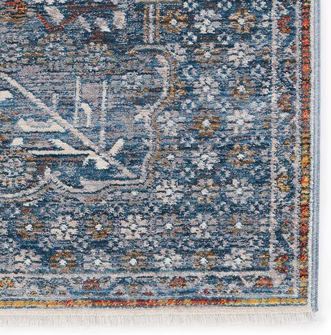 سجادة جايبور ليفينج قابلة للغسل، ناعمة مقاس 3x12، سجادة بوهو، أزرق ورمادي، سجادة المدخل، عداء المدخل in Kuwait