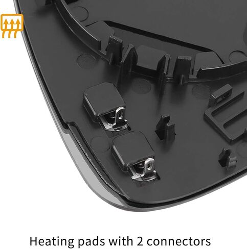 X AUTOHAUX Mirror Glass Heated with Backing Plate Driver Side Left Side Rear View Mirror Glass for VW R32 Jetta GTI Passat Rabbit in Saudi Arabia
