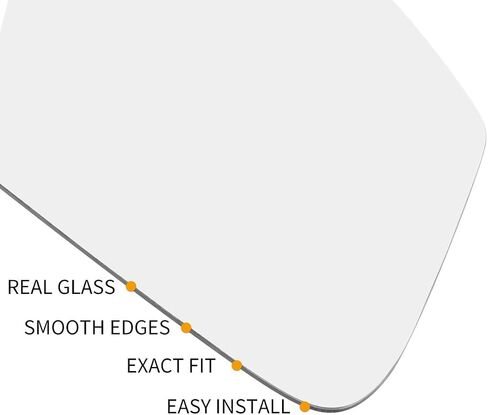 X AUTOHAUX Mirror Glass Heated with Backing Plate Driver Side Left Side Rear View Mirror Glass for VW R32 Jetta GTI Passat Rabbit in Saudi Arabia