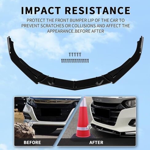جناح ممتص الصدمات الأمامي القديم متوافق مع Honda Accord Sedan SE/EX-L/LX/Touring 2018-2020، طقم الجسم المفسد أسفل الذقن، جناح رياضي سفلي in Kuwait