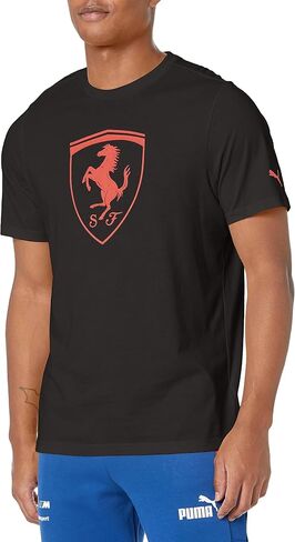 PUMA Men's Standard Ferrari Race Tonal Big Shield Tee, Black, XX-Large in Saudi Arabia