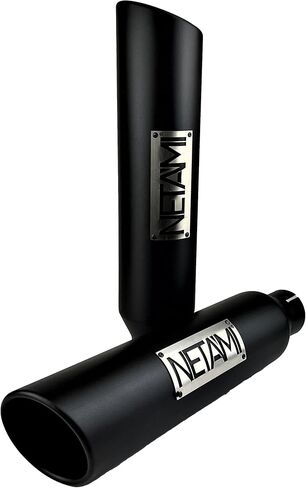 مدخل 2.5 بوصة إلى مخرج 4 بوصة طرف عادم NETAMI من الفولاذ المقاوم للصدأ مع طلاء سيراميك بدرجة حرارة عالية NT254018RBK مدخل 2.5 بوصة، مخرج 4 بوصة، الطول الإجمالي: 18 بوصة مشبك على قطعتين in Kuwait