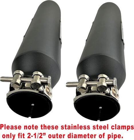 مدخل 2.5 بوصة إلى مخرج 4 بوصة طرف عادم NETAMI من الفولاذ المقاوم للصدأ مع طلاء سيراميك بدرجة حرارة عالية NT254018RBK مدخل 2.5 بوصة، مخرج 4 بوصة، الطول الإجمالي: 18 بوصة مشبك على قطعتين in Kuwait