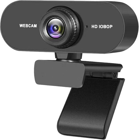 Webcam 1080P USB HD Web Camera PC Camera with Microphone Full 360 Degree Rotation for Video Conferencing,YouTube,Recording and Streaming,Computer Camera with 110-Degree Extended View in Saudi Arabia