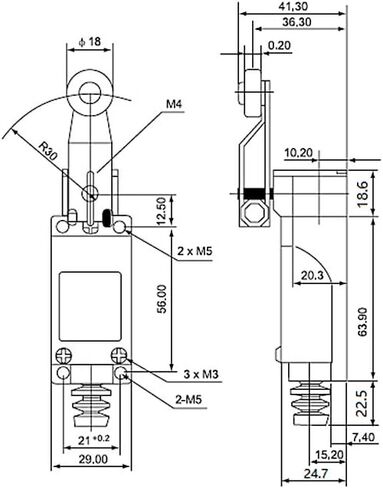uxcell TZ-8104 Limit Switch Roller Lever Arm 1NC+1NO for CNC Mill 3D Printer Door Switch in Saudi Arabia
