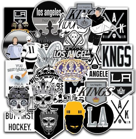 28 PCS Set of Los Angeles Vinyl Kings Stickers Pack Los Angeles Decal Kings 2-2.5 inches in Kuwait