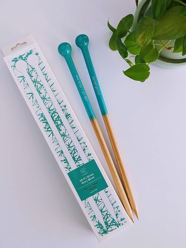 إبر الحياكة الفاخرة من خشب الزان المدببة والمستقيمة من Mindfulknits - مقاس أمريكي 8، 5 مم - طول 30 سم - مجموعة إبر مستقيمة - مستلزمات الصياغة والحياكة للاسترخاء وتخفيف التوتر (US8، 5 مم) in Kuwait