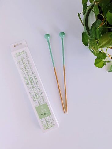 إبر الحياكة الفاخرة من خشب الزان المدببة والمستقيمة من Mindfulknits - مقاس أمريكي 8، 5 مم - طول 30 سم - مجموعة إبر مستقيمة - مستلزمات الصياغة والحياكة للاسترخاء وتخفيف التوتر (US8، 5 مم) in Kuwait