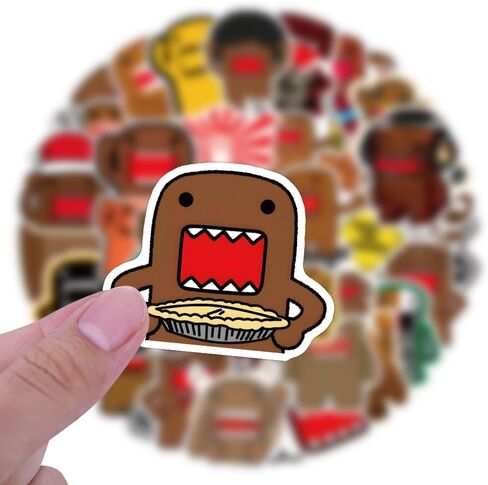 50pcs Domo Stickers Pack,Cute Cartoon Aesthetic Cats Party Decorations Waterproof Vinyl Children's Stickers for Water Bottle Laptops Travel Case Scrapbook Phone (Domo) in Saudi Arabia