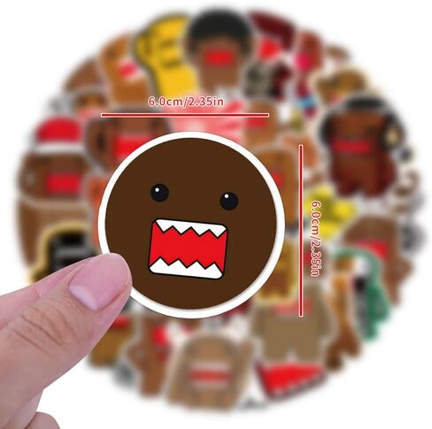 50pcs Domo Stickers Pack,Cute Cartoon Aesthetic Cats Party Decorations Waterproof Vinyl Children's Stickers for Water Bottle Laptops Travel Case Scrapbook Phone (Domo) in Saudi Arabia