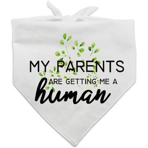Family Kitchen Fun Pet Puppy Dog Bandana Scarf - My Parents are Getting Me A Human Pet Scarf Accessories,Pet Accessories for Dog Lovers Owner Gift