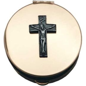 Cathedral Art Metal Co., Inc. Cathedral Art (Abbey & CA Gift) Polished Brass Cross/Pill/Keepsake Box PYX