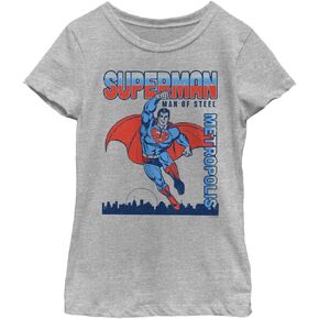 Warner Brothers Superman Vintage Americana Girls Short Sleeve Tee Shirt in Kuwait