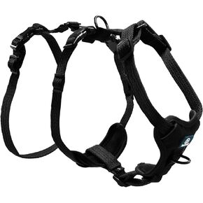Escape Proof Dog Harness Medium Sized Dog, No Pull Front Clip Dog Harness, Adjustable, Durable, Breathable Pet Vest, No-Choke Harness for Large Dogs Outdoor Walking Training (Black, L)