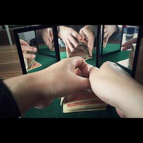 Enjoyer 3-Way Mirror by Sean Yang Practicing Mirror for Card Magic Gimmick Cards Tricks Professional Magician Mat