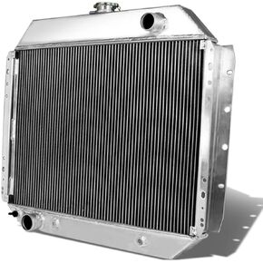 DNA Motoring RA-F10068-2 2-Row Full Aluminum Radiator Compatible with 68-79 F-100/F-150/F-250, 78-79 Bronco,26"H x 18.75"W x 1.75"D,1.75"Inlet/2"Outlet