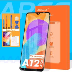 Screen Replacement for Samsung Galaxy A12 LCD Display for Samsung Galaxy A12 Digitizer for SM-A125U SM A125F/DS SM-A125M/DS Touch Screen Assembly with Kits
