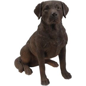 Hi-Line Gift Ltd Sitting Labrador Retriever Dog Statue, Brown