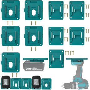 Battery Holder Tool Holder, 5 Packs Battery Holder for Makita 18v Battery, 5 Packs Tool Holder for Makita 18v Tools